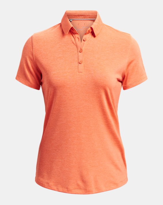 Damen UA Zinger Poloshirt, kurzärmlig, Orange, pdpMainDesktop image number 4